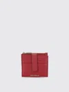 Coccinelle Sleek Minimalist Wallets For Essentials In Burgundy