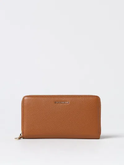 Coccinelle Wallet  Woman Color Leather In 黄棕色