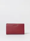 Coccinelle Red Leather Women Wallet In Burgundy