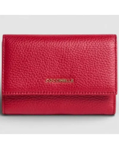 Coccinelle Wallet Metallic Soft Women Leather Scarlet In Other