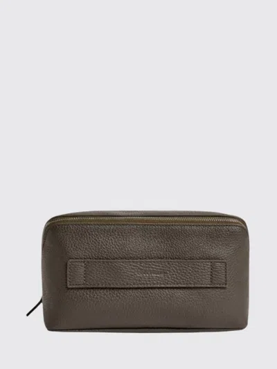 Coccinelle Smart To Go Pebbled Leather Makeup Bag In Brown