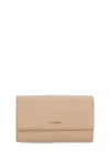 Coccinelle Metallic Soft Wallet In Beige