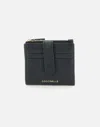 Coccinelle Metallic Soft Button Wallet In Black