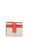Coccinelle Metallic Tricolor Wallet In Multicolour