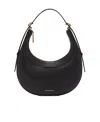 Coccinelle Whisper Logo Stamp Shoulder Bag In Black