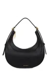 Coccinelle Whisper Logo Stamp Shoulder Bag In Noir