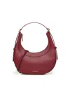 Coccinelle Whisper Crescent Top-handle Shoulder Bag In Red