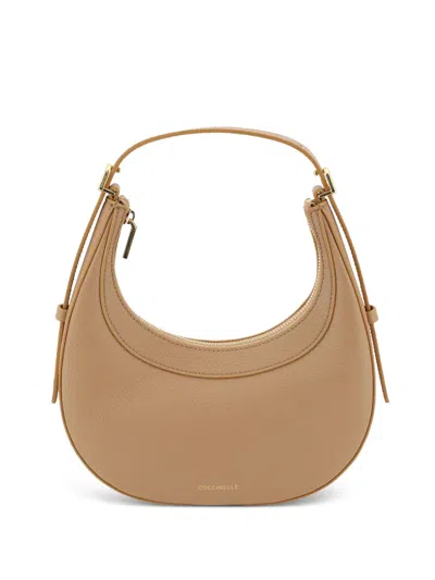 Coccinelle Whisper Shoulder Bag In Beige
