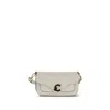 Coccinelle White Calf Leather Bos Taurus Shoulder Bag In White