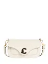 Coccinelle Shoulder Bag Structured Design Detachable Strap In White