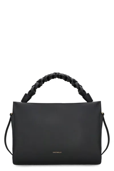 COCCINELLE WOMEN'S BLACK CALF LEATHER SHOULDER BAG