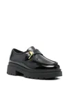 Coccinelle Buckle-fastening Platform Loafers In Black