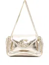 Coccinelle Small C-me Chain-strap Logo Shoulder Bag In Gold