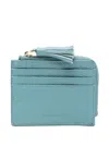 Coccinelle Tassel Leather Wallet In Blue