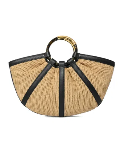 Coccinelle Woven Top Handle Bag In Purple