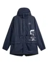 Coccinelle X Peanuts Graphic-print Hooded Parka In Blue