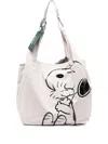 Coccinelle X Peanuts Nº10 Graphic-print Shoulder Bag In Neutral