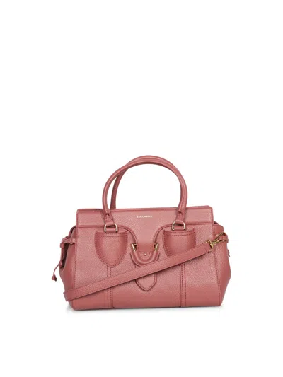 Coccinelle York Leather Bag In Bordeaux