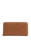 Coccinelle Zip-around Leather Wallet In Brown