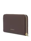 Coccinelle Zip-around Logo Wallet In Brown