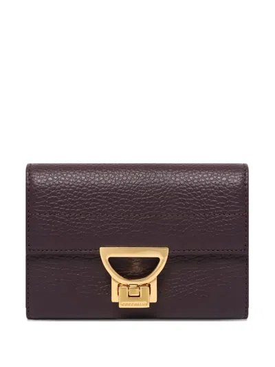 Coccinelle Zip-fastening Clasp Wallet In Brown