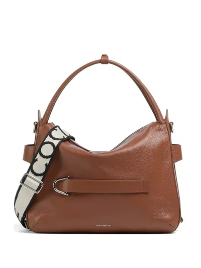 Coccinelle Zip-fastening Tote Bag In Brown