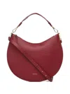 Coccinelle Sunup Medium Leather Shoulder Bag In Red