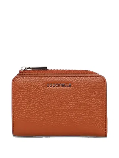 Coccinelle Zip Leather Wallet In Brown