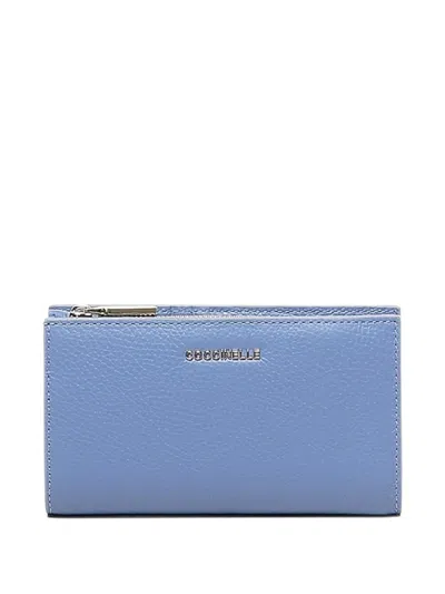 Coccinelle Zip Three-compartment Wallet In Blue