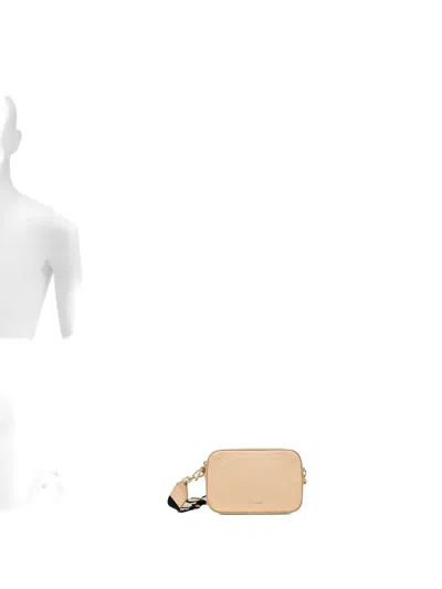 Coccinelle Zip-top Crossbody Bag In Neutral