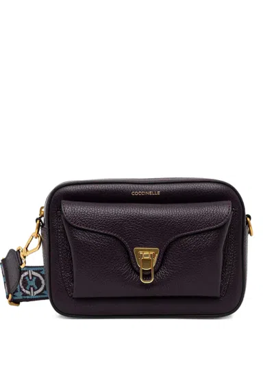 Coccinelle Zip-up Shoulder Bag In Purple
