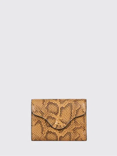 Coccinelle Zip-around Leather Wallet With An All-over Python Print In Brown