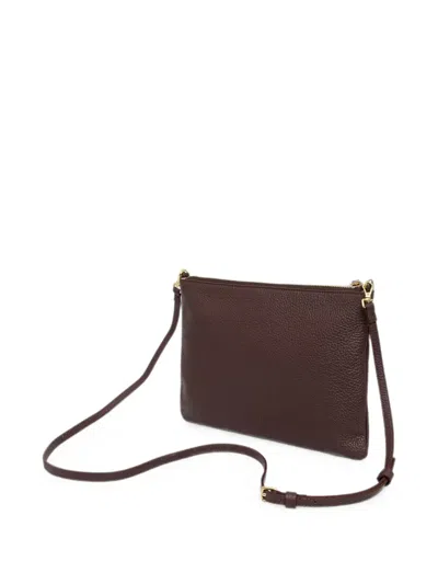 Coccinelle Zip-fastening Leather Shoulder Bag In Brown