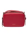Coccinelle Zipper Shoulder Bag In Wine Red