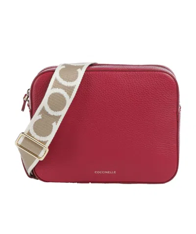 Coccinelle Zippered Shoulder Bag In Red