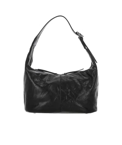 Coccinelle Zippered Shoulder Bag In Black