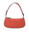 Coccinelle Zippered Shoulder Bag In 草莓红