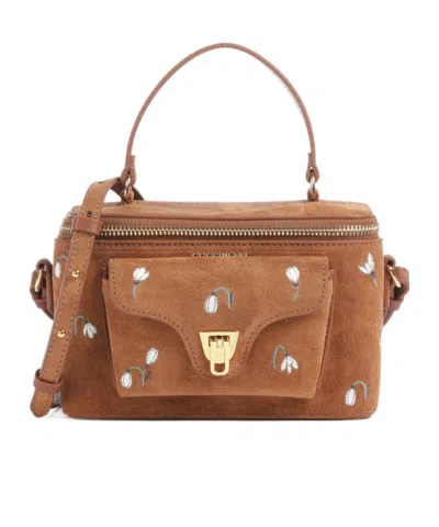 Coccinelle Zippered Shoulder Bag In Brown