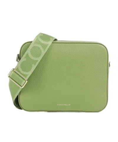 Coccinelle Zippered Shoulder Bag In Green