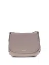 Coccinelle Rebekka Flap-detail Leather Shoulder Bag In Gray