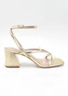 Cocco Miami Women  15359 Strappy Heeled Sandal In Gold Metallic Leather