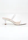 Cocco Miami Women's Kitten Heel Slide Sandals In White