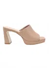 Cocco Miami Women's Open Toe Slide Heels In Tan
