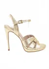 Cocco Miami Women's Strappy Platform Heels In Gold Metallic