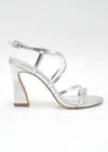 Cocco Miami Women's Strappy Sandal Platform Heels In Silver Metallic