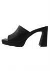 Cocco Miami Womens Open Toe Slide Heels In Black Leather