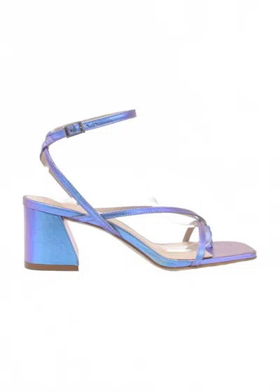 Cocco Miami Womens Strappy Heeled Platform Sandal In Iridescent In Purple