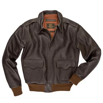 Pre-owned Cockpit Usa 40th Anniversary A-2 Jacket Brown Made In Usa Z21w009w