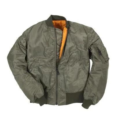 Pre-owned Cockpit Usa Authentic Ma-1 Bomber Jacket Sage Usa Made Z24j011d