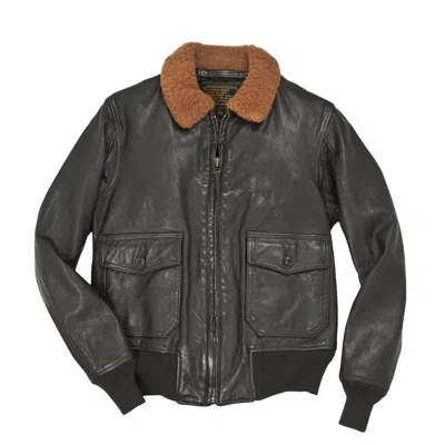 Pre-owned Cockpit Usa Classic Naval Aviator's "100 Mission" Flight Jacket Z21c0071 Usa In Brown